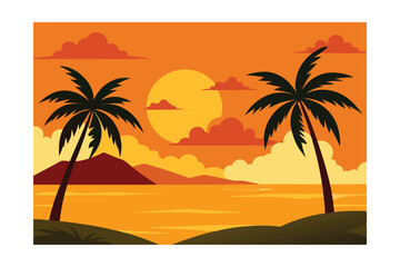 palm trees on the beach