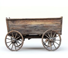 Fototapeta premium Aged wooden wagon, side view (3)