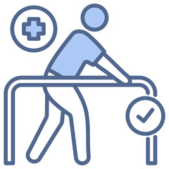 Rehabilitation Blue Icon