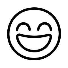 Obraz premium Happiness Emoji Icon for Fun Social Media Posts, Bold line