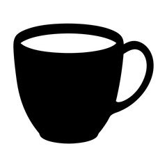 Simple Silhouette of a Ceramic Coffee Mug with a Cozy Aesthetic