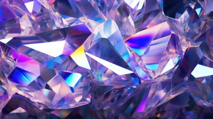 Crystal Close Up. Close-Up of Crystal isolated, Luxury Jewelry Concept with Shallow Depth of Field, Sparkling Crystal Gemstones Isolated on Background with Copy Space.