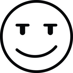 Smug Smiley Face: A simple, yet expressive, graphic of a smiley face conveys an emotion of smugness and satisfaction.