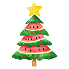 Cute Festive Tree Made of Fruits