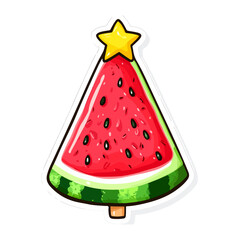 Holiday Tree Design Using Watermelon and Berries