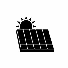 creative and simple minimal details Outline solar energy battery sun icon sign vector