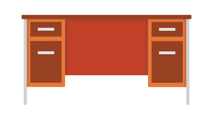 wooden cabinet isolated on white