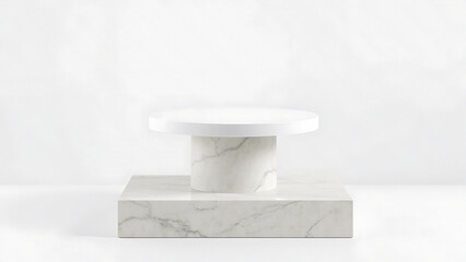 Elegant White Marble Side Table Minimalist Modern Design Coffee Table for Living Room Decor