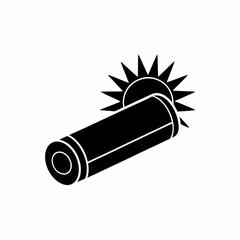 creative and simple minimal details Outline solar energy battery sun icon sign vector