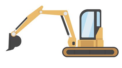 excavator on a construction site