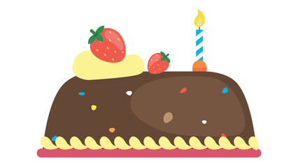 birthday cake with candles