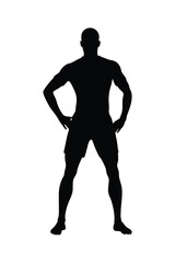 Soccer Player with Ball Silhouette