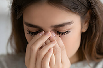 Woman Rubbing Eyes Feeling Tired or Stressed