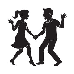 Dancing Man Woman Silhouette