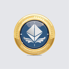 vector illustration of gold logo business 