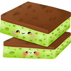 Kawaii matcha clipart PNG