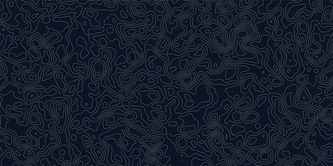 Abstract Topographic Contours Map Background, Vector Geographic Contour Map with Topographic Patterns in Vintage Outdoors Style. World Map Template.