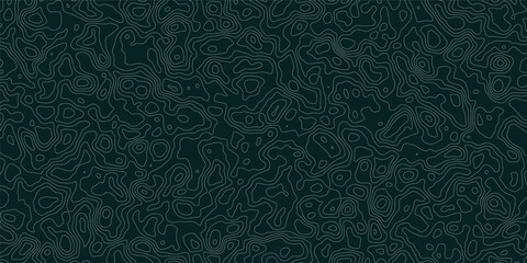 Abstract Topographic Contours Map Background, Vector Geographic Contour Map with Topographic Patterns in Vintage Outdoors Style. World Map Template.