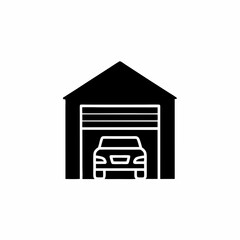 creative details Outline silhouette garage parking icon sign vector