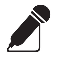 vector illustration of a mic