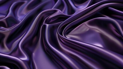 silky, royal purple satin fabric with delicate folds and a glossy, shimmering surface. 