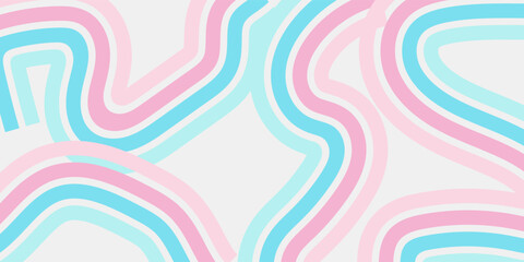 Abstract colorful 70s background vector. Vintage retro wallpaper with rainbow stripes and wavy lines.