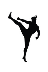 Sportsman Casual Standing Pose Silhouette