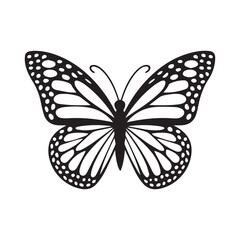 Decorative Butterfly Silhouette – Vector Illustration