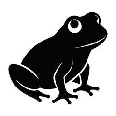 frogs isolated vector icon silhouette icon on white background