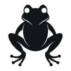 frogs isolated vector icon silhouette icon on white background
