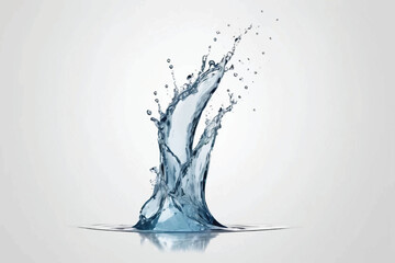 fresh water splash isolated on white background