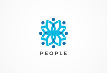 People logo design, Human Community Logo Template, Vector illustration