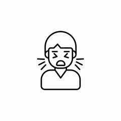 man disease sick icon sign vector