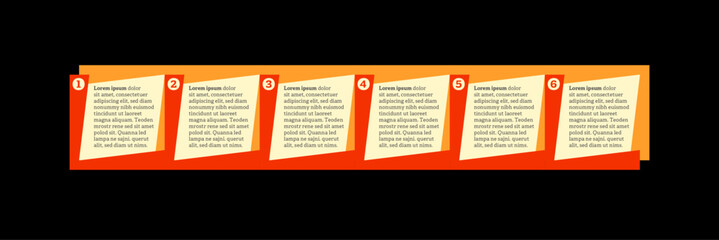 Very simply infographic design with 6 options or steps. Infographics for business concept.