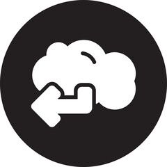 cloud computing glyph icon