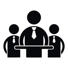 business people meeting icons isolated on white background