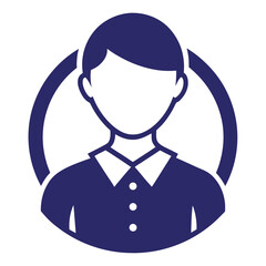 customer service vector silhouette icon isolated on white background
