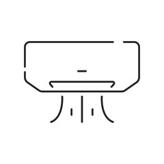 Air conditioner editable stroke outline icon