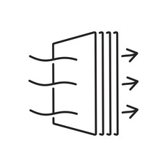 Air conditioner editable stroke outline icon
