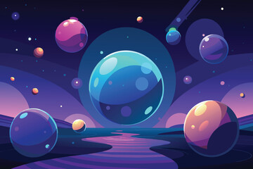 Naklejka premium Planetary world