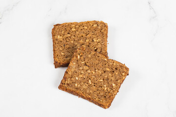 Multi-grain bread with sunflower seeds. Proper nutrition