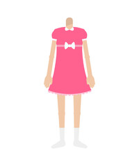 girl in a pink dress