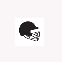 Isolated Cricket Helmet – Athletic Safety Equipment Vector Design