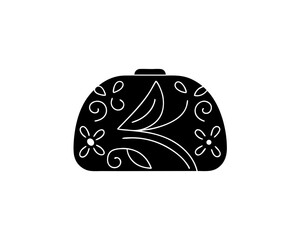 creative details Outline silhouette makeup bag icon sign vector