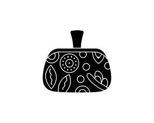 creative details Outline silhouette makeup bag icon sign vector