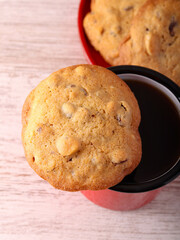 Homemade fruit and nut cookies