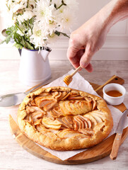 Honey apple and pear galette