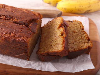 Homemade fresh banana bread