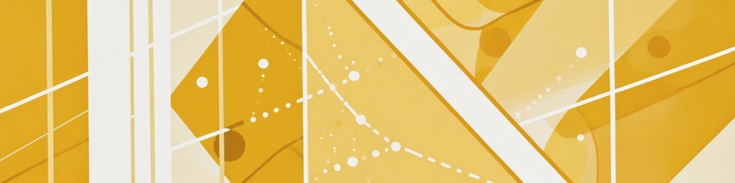 Abstract Golden Yellow Art Print - Geometric Shapes and Lines - Modern Wall Decor - Contemporary Artwork for Home or Office - Minimalist Design