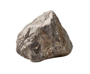 Unique textured rock suitable for outdoor decoration or landscaping on a transparent background, cut out